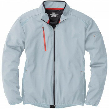 桑和 43301 ストレッチウインドブレーカー Lサイズ シルバーグレー(22) BULL WORKS アパレル　メンズ メンズ（その他）