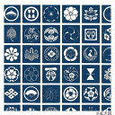 シモジマ HEIKO(ヘイコー) 002330800 包装紙 半才 家紋 紺 100枚入 文具・玩具 文具