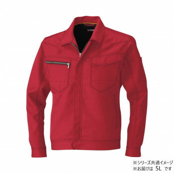 桑和 9663 長袖ブルゾン 5Lサイズ レッド(43) SOWA アパレル　メンズ メンズ（その他）