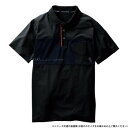 桑和 7345-51 半袖ポロシャツ(胸ポケット付き) Lサイズ ブラック(4) アパレル メンズ メンズ(その他)