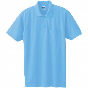 桑和 50127 半袖ポロシャツ(胸ポケット付き) LLサイズ サックス(209) SOWA アパレル メンズ メンズ（その他）