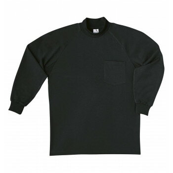 樂天商城 - 桑和 0058 長袖ハイネックTシャツ(胸ポケット付き) Mサイズ ブラック(4) アパレル　メンズ メンズ（その他）