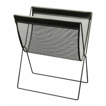 日本製 SAKI(サキ) サイドワゴン・メッシュ×合皮 Lブラックフレーム ブラック R-345・B 家具/収納 オフィス収納