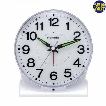 保土ヶ谷電子販売 FORMIA(フォルミア) 目覚まし時計 暗くなると光る ホワイト HT-A031W-WH インテリア 置物・掛け時計 保土ヶ谷電子販売 FORMIA(フォルミア) 目覚まし時計 暗くなると光る ホワイト HT-A031W-WH インテリア 置物・掛け時計