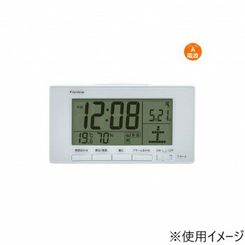保土ヶ谷電子販売 FORMIA(フォルミア) 電波デジタルクロック 環境目安表示機能付 ホワイト HT-034RC インテリア 置物・掛け時計 保土ヶ谷電子販売 FORMIA(フォルミア) 電波デジタルクロック 環境目安表示機能付 ホワイト HT-034RC インテリア 置物・掛け時計