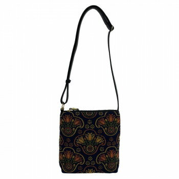 優美社 6018-00 ゴブラン織（ごぶらんおり） ショルダーバッグ ネイビー 服飾雑貨 バッグ(4.0)