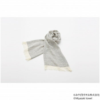 みやざきタオル 今治マフラー シマシマ レギュラー 160cm×34cm No.5 ブルー 服飾雑貨 小物(手袋・マフラー等）