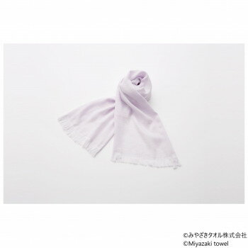 みやざきタオル 今治マフラー エコ 160cm×34cm No.3 シャーベットパープル 服飾雑貨 小物(手袋・マフラー等）