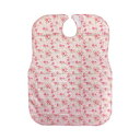 大人用食事用エプロン 070-560024-00 花柄ピンク 447758 E1683 ベビー/シルバー 介護用品