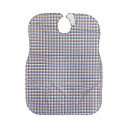 大人用食事用エプロン 070-560026-00 格子柄ネイビー 447760 E1683 ベビー/シルバー 介護用品