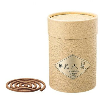 上質で辛み・深みのある沈香・伽羅をたっぷり用い、白檀・生薬系香料がさらにその魅力を高めます。穏やかにお部屋に香りが漂います。サイズ高さ95×幅65×奥行65mm、お香サイズ:56×48mm個装サイズ：9.5×6.5×6.5cm重量約67g(箱含む)個装重量：73g素材・材質タブ粉、香料仕様燃焼時間:約120分生産国日本穏やかに漂う幽玄の香り
