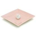 日本香堂 陶器香皿&ウサギ香立(ピンク) 97524 その他ライフグッズ(趣味) 癒しグッズ・アロマ関連
