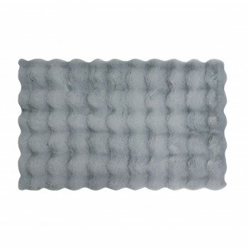 オカトー pocotto ラビットファー調インテリアマット グレー インテリア 敷物・カーテン