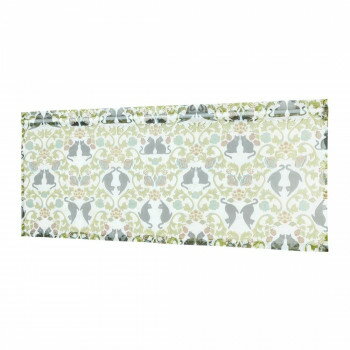 カフェカーテン ニャーベスク グリーン 12225872187 インテリア 敷物・カーテン