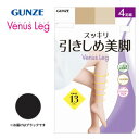 グンゼ ストッキング Venus Leg 引き締め美脚(足首13hpa) 4足組 ブラック ML SP864 アパレル レディース レディース靴下・レギンス・スパッツ(4)