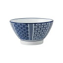 光洋陶器 花伝 古青藍 藍波花 飯碗 C-380cc 56782133 家事用品 食器