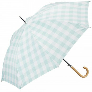Waterfront サンシェイドロング 長傘 55cm ブロックチェック ミント S155-1142MT1-BE 服飾雑貨 傘