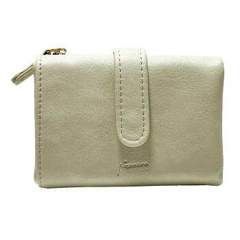 B, F, H, P - Pisoraro(ピソラロ) スムース 袋縫い三つ折りウォレット アイボリー PR236 服飾雑貨 財布・カードケース