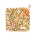 鍋敷きミトン カリーノブロックプリント サフランイエロー 11725902042 家事用品 台所用品