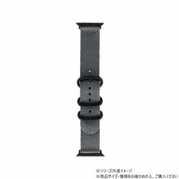 Apple Watch バンド CORVIN 3バックルナイロンバンド グレー LN-AW49B20GY パソコン・AV機器関連 PC・携帯関連