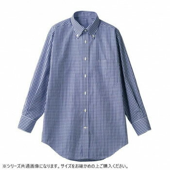 Rakuten - 住商モンブラン シャツ 兼用 長袖 ネイビーチェック cm2503-9-L Lサイズ アパレル　メンズ メンズ（その他）