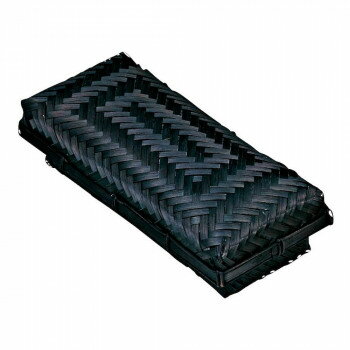 ちどり産業 竹かご 蓋付 92-06BK 家具/収納 収納用品
