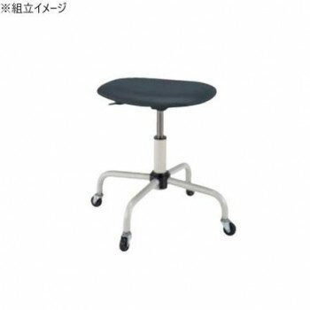 サカエ 作業用ワークチェアー キャスター付 背もたれ無し 390×380×440mm S4C-BKN 家具/収納 オフィス収納