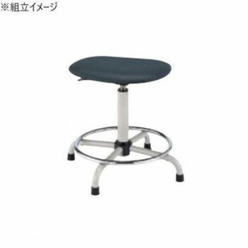 サカエ 作業用ワークチェアー 固定式 背もたれ無し 390×380×470mm S3P-BKN 家具/収納 オフィス収納