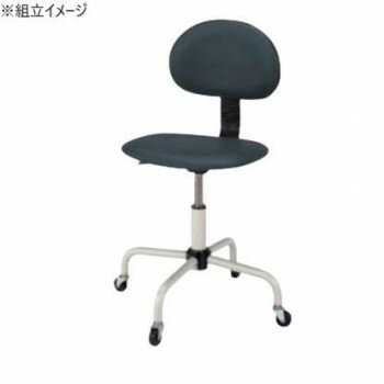 サカエ 作業用ワークチェアー キャスター 背もたれ付 390×420×440mm C4C-BKN 家具/収納 オフィス収納