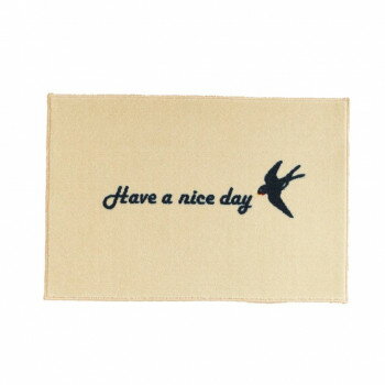 (���꡼��ƥå���) �ǥ�����ޥå� kahou HAVE A NICE DAY_ivory 45��75cm ����ƥꥢ ��ʪ�������ƥ�