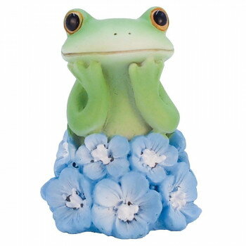ティーライフ コポー 置物 ネモフィラ畑のカエル 621539 インテリア その他インテリア