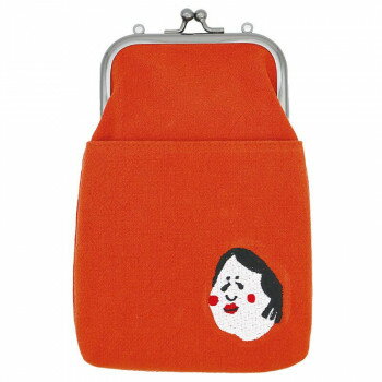男女兼用包 - 大西賢製販 Ripple×tottua がま口2WAY スマホショルダー 刺繍 おかめ GA29W-SS01 服飾雑貨 バッグ