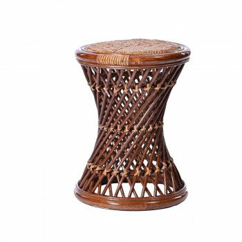 ラタン製 あじろ編みスツール C4141CR 家具/収納 家具　イス テーブル