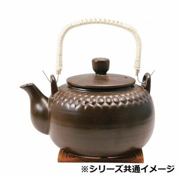 M4343栗茶亀甲耐熱土瓶1700cc 萬古焼 家事用品 鍋（パン）