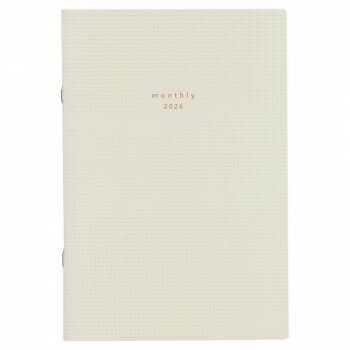 2026年 手帳 ダイアリー isshoni.マンスリー A5 ホワイト E8036 文具・玩具 文具