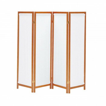 弘益 KOEKI UTILITY 木製スクリーン 帆布 4連 ブラウン HT4BR 家具/収納 家具 ラック その他