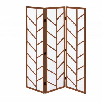 弘益(KOEKI) UTILITY 衝立3連 ブラウン モダン JPY3003BR 家具/収納 家具　ラック　その他