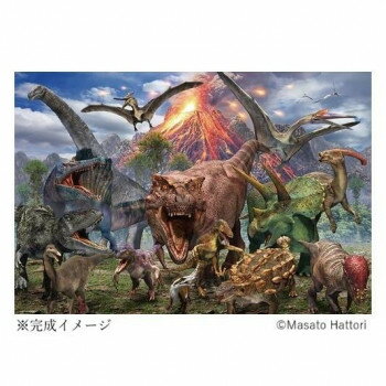 大迫力の恐竜アートです。パッケージの裏面は、恐竜の情報を掲載しています。サイズ72×49cm(完成時)個装サイズ：22×29×5cm重量個装重量：840g仕様ピース数:1000ピース生産国日本「恐竜の大地」のジグソーパズル