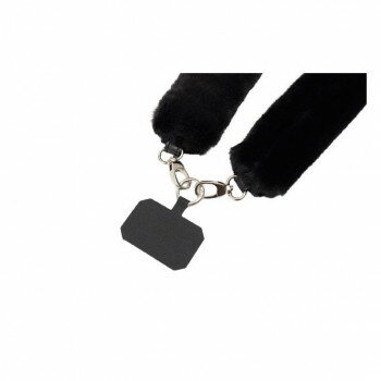 Rename フリルファー 携帯 スマホ ショルダーストラップ Fブラック RSN24023 服飾雑貨 バッグ