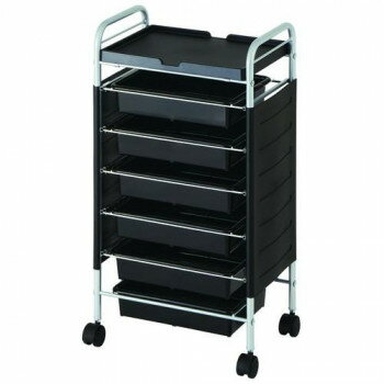 C-417 収納ワゴン サイドカバー付 ブラック 14170 家具/収納 収納用品