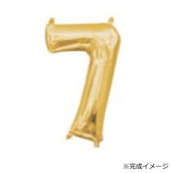 アナグラム社製　エアフィルバルーン　完成時高さ:約35cm　ゴールド ナンバー7 A33089 文具・玩具 玩具