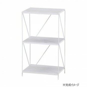不二貿易 C/D:37870 EZBOワイヤーラック3段 40幅 WHW 家具/収納 家具　ラック　その他