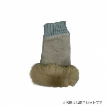 婦人用手袋 豚革ラビットファー手袋 22cm シロ(2) 001305121 服飾雑貨 小物(手袋・マフラー等）