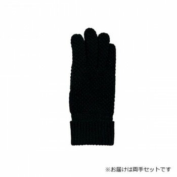 婦人用手袋 パーム付き 22cm ブラック(4) 001327721 服飾雑貨 小物(手袋・マフラー等）