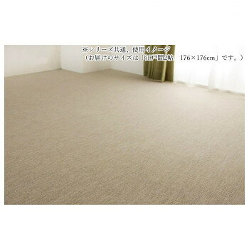 防ダニ加工で喉に優しい。摩擦に強く、遊び毛がでません。セルフカット可能です。※商品画像はできる限り実物の色に近づけるようにしておりますが、撮影環境、お部屋の照明等により実際の商品と色味が異なる場合がございます。サイズ176×176cm(パイル長:5/3mm)個装サイズ：90×40×5cm重量個装重量：2500g素材・材質ポリプロピレン100%仕様防ダニ、抗菌加工あり生産国日本防ダニカーペット