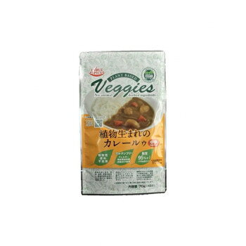 動物性原料不使用。グルテンフリー、脂質95%オフ、植物性原料の旨味を生かして、作り上げたカレールゥです。※本品製造工場では「小麦」「豚肉」「りんご」「バナナ」「大豆」を含む製品を生産しております。内容量70gサイズ個装サイズ：20×12×24cm重量個装重量：916g仕様保存方法:直射日光・高温多湿を避けて保存賞味期間：製造日より365日生産国日本植物生まれのカレールゥ