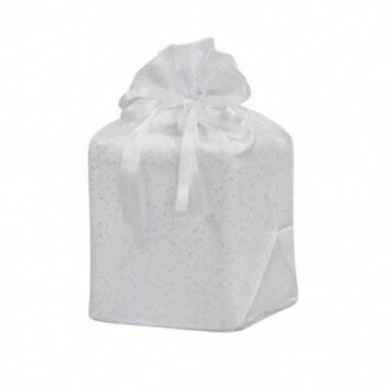 Rakuten - ペット供養 骨壺袋 四角(花びら柄) ホワイト 4寸 12入 060608 ペット用品 アイデアペット用品