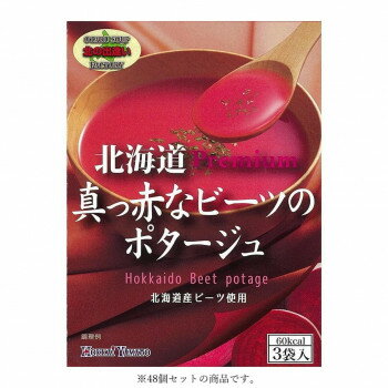 北海大和 北海道真っ赤なビーツのポタージュ 48g(16g×3袋)×48 軽食品 惣菜・レトルト