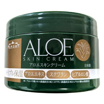 なめらかに伸びるスキンクリーム。顔はもちろん、手足や全身に幅広く使用できます。※お肌に傷・はれもの・湿疹等の異常がある場合は使用しないでいでください。※お肌に赤み、はれ、かゆみ、刺激、色抜け(白斑等)や黒ずみ等の異常があらわれたときは使用を中止し、皮膚科専門医等へ相談してください。※使用後はしっかりふたをお閉めください 。※本品は食べられません。※乳幼児の手の届かない所に保管してください。※目に入らないようにご注意下さい。目に入った場合は水でよく洗い流してください。※高温多湿や直射日光の当たる場所には保存しないでください。商品区分化粧品内容量250gサイズ個装サイズ：15×15×10cm重量302g個装重量：250g成分水、DPG、ミネラルオイル、グリセリン、アロエベラ葉エキス、ヒアルロン酸Na、 スクワラン、PEG-6、PEG-32、ステアリン酸グリセリル(SE)、トコフェロール、尿素、ステアリン酸、ステアレス-20、ポリソルベート 60、水酸化K、カルボマー、BG、メチルパラベン、プロピルパラベン、青1、黄4生産国日本定番のスキンクリーム