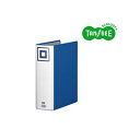 (まとめ)TANOSEE 両開きパイプ式ファイルV A4タテ 80mmとじ 青 10冊【日時指定不可】